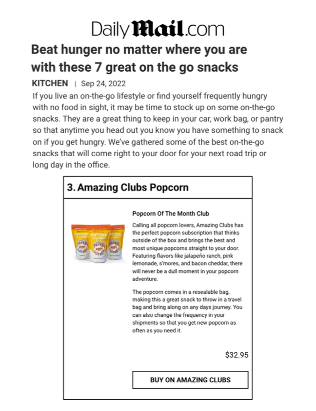 Beat hunger no matter where you are with these 7 great on the go snacks
Featured Brands include:Amazing Clubs

Read More