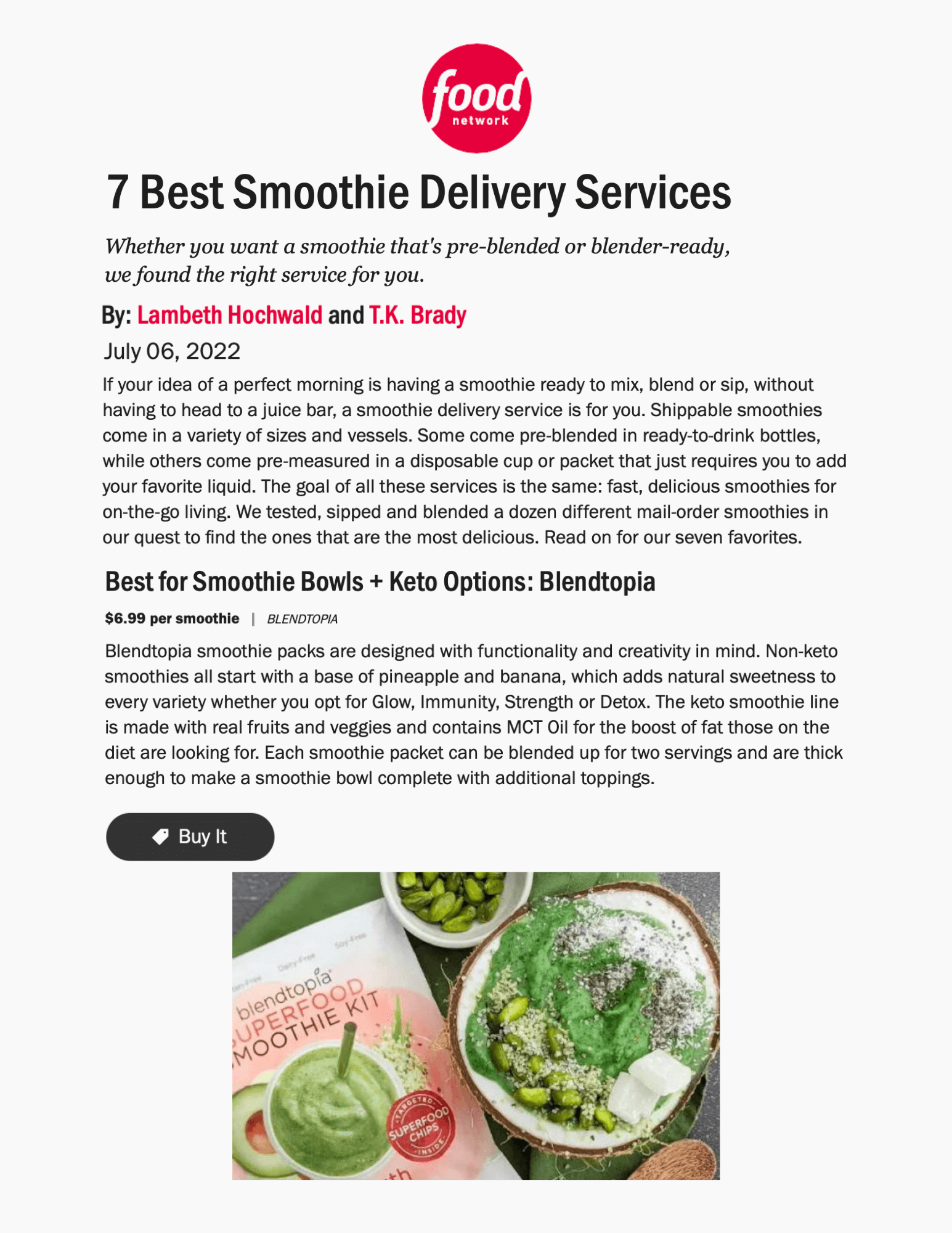 7 Best Smoothie Delivery Services
Featured Brands include:Blendtopia

Read More