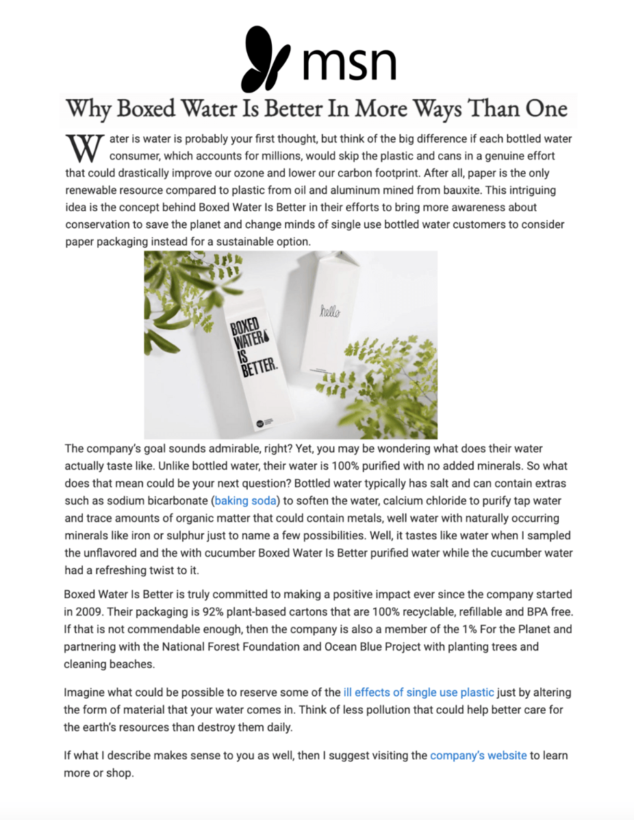 Why Boxed Water Is Better In More Ways Than One
Featured Brands include:Boxed Water

Read More