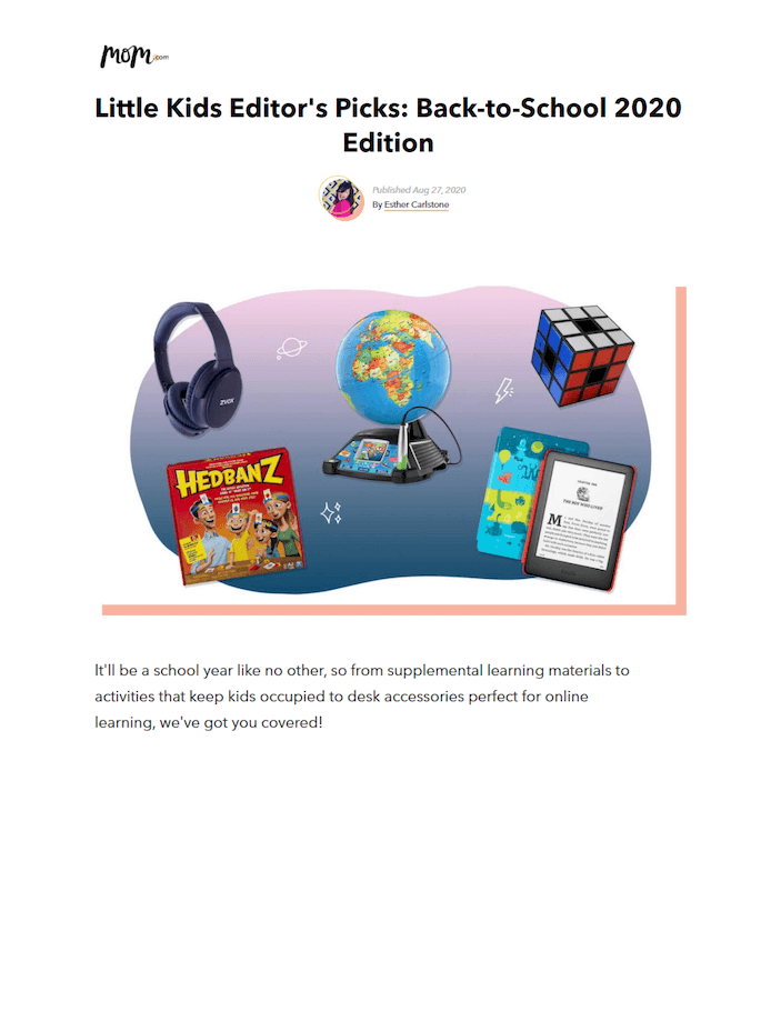Little Kids Editor's Picks: Back-to-School 2020 Edition
Featured Brands include: ZVOX, Time Timer, Felix Gray

Read More