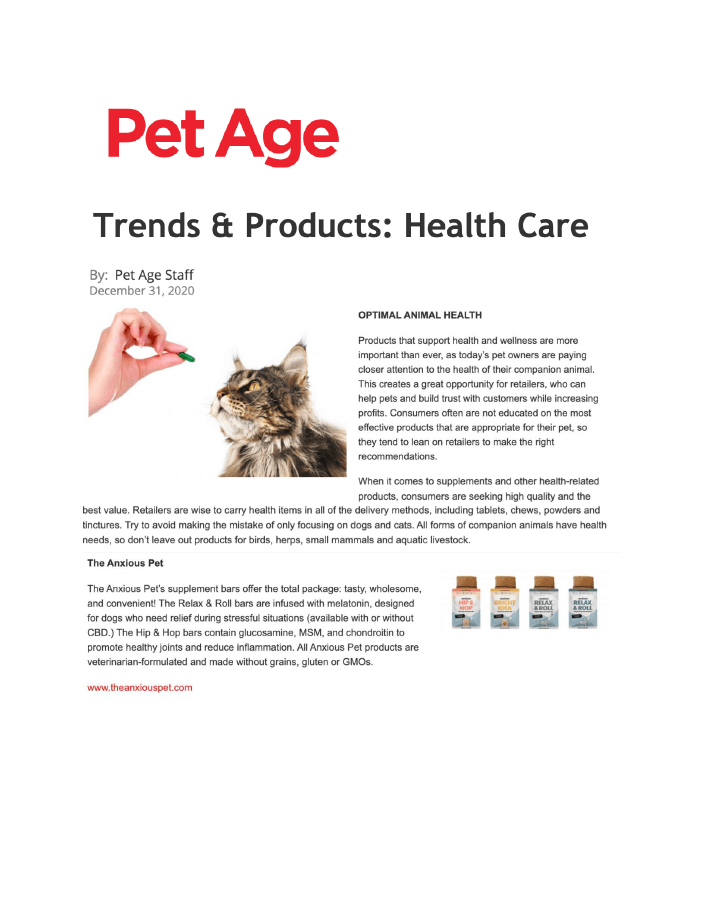 Trends & Products: Health Care
Featured Brands include: The Anxious Pet

Read More