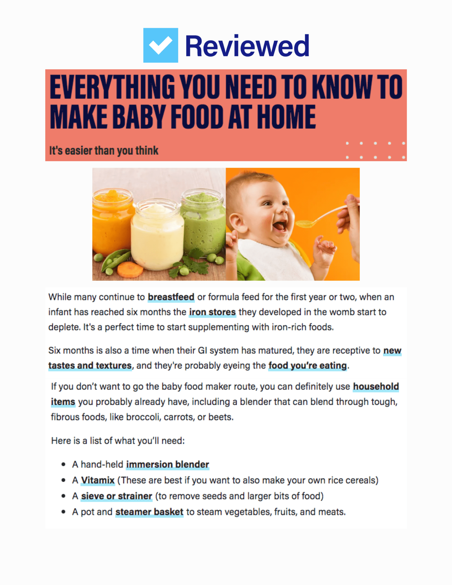Everything You Need To Know To Make Baby Food At Home
Featured Brands include:Vitamix

Read More