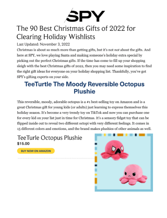 The 75 Best Christmas Gifts of 2022 for Clearing Holiday Wishlists
Featured Brands include:TeeTurtle

Read More