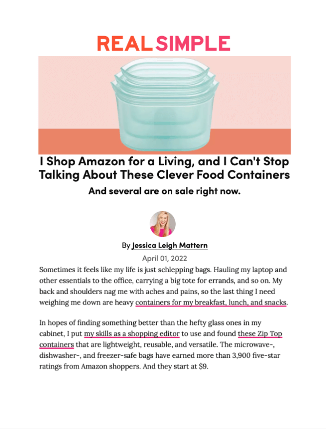 I Shop Amazon For A Living, and I Can't Stop Talking About These Clever Food Containers 
Featured Brands include:Zip Top

Read More