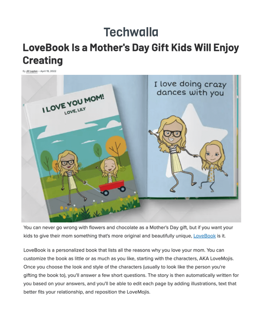 LoveBook Is A Mother's Day Gift Kids Will Enjoy Creating
Featured Brands include:LoveBook

Read More